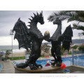bronze dragon sculptures for square decoration